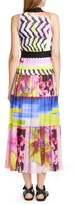 Thumbnail for your product : Fuzzi Floral Print Zigzag Midi Dress
