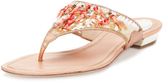 Thumbnail for your product : Rene Caovilla Embellished Flat Thong Sandal