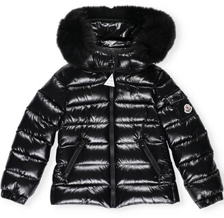 Moncler Enfant Fur Trimmed Hood Padded Jacket