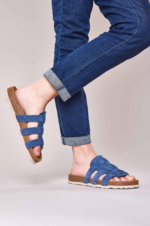 Moshulu 'Diani' Woven Suede Cork Footbed Sandals ShopStyle
