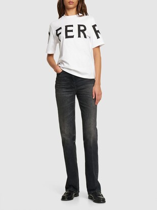 Ferragamo Logo Cotton Jersey Short Sleeve T-shirt