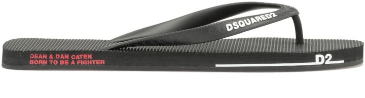 DSQUARED2 Flip Flops With Logo - ShopStyle Sandals