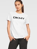 Thumbnail for your product : DKNY Women's Foundation Logo Tee - White/Black - Size XS