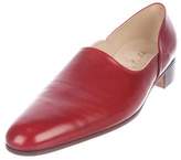 Thumbnail for your product : John Lobb Leather Round-Toe Loafers
