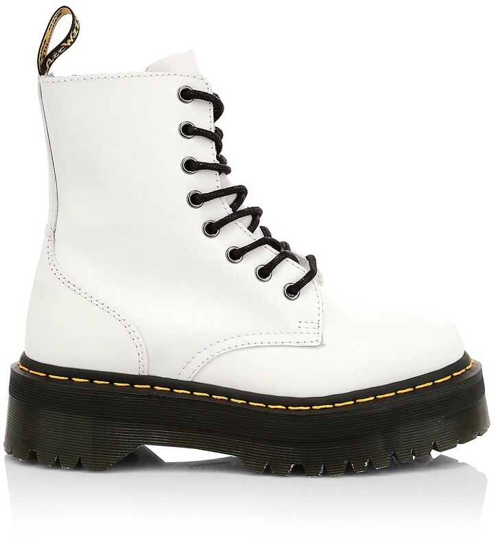 Dr. Martens White Women's Platform Boots | ShopStyle