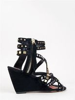 Thumbnail for your product : Steve Madden NEW STEVEN BY SOULFIL Women Strappy Stud Wedge Sandal Heel sz Black