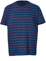 Thumbnail for your product : Marc by Marc Jacobs Cotton-Jersey Henley in Indigo Stripe