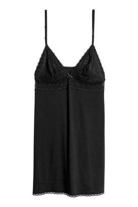 H&M Nightgown with Lace - Black - Women
