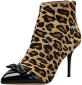 Thumbnail for your product : Charlotte Olympia Myrtle Leopard-Print Calf Hair Bootie
