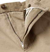 Thumbnail for your product : Gucci Webbing-trimmed Cotton-twill Bermuda Shorts - Beige