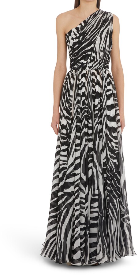Robe Maxi Felin Zebra Maxi Wrap Dress Femme Omoda Femme Vêtements Robes Asymétriques 