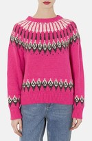 Thumbnail for your product : Topshop Peacock Fair Isle Knit Sweater
