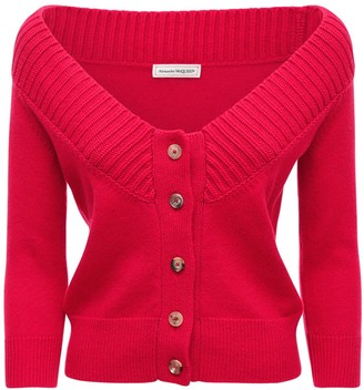 Womens Red Cashmere Cardigan Sweater | Shop the world’s largest ...