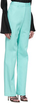 Thumbnail for your product : Victoria Beckham Blue High-Waisted Slim Leg Trousers