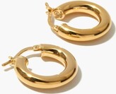 Thumbnail for your product : Bottega Veneta Gold-plated Sterling-silver Hoop Earrings