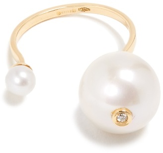 Delfina Delettrez Diamond, pearl & yellow-gold ring