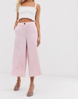 Thumbnail for your product : Miss Selfridge wide crop culottes in pink