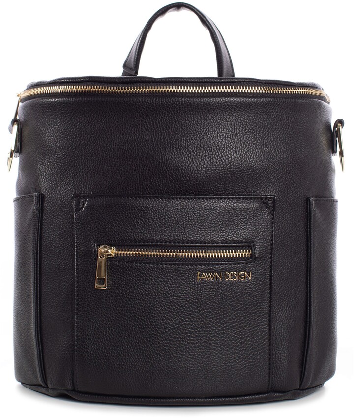 The Mini Convertible Water Resistant Faux Leather Diaper Bag