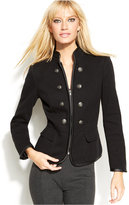 Thumbnail for your product : INC International Concepts Faux-Leather-Trim Military Jacket