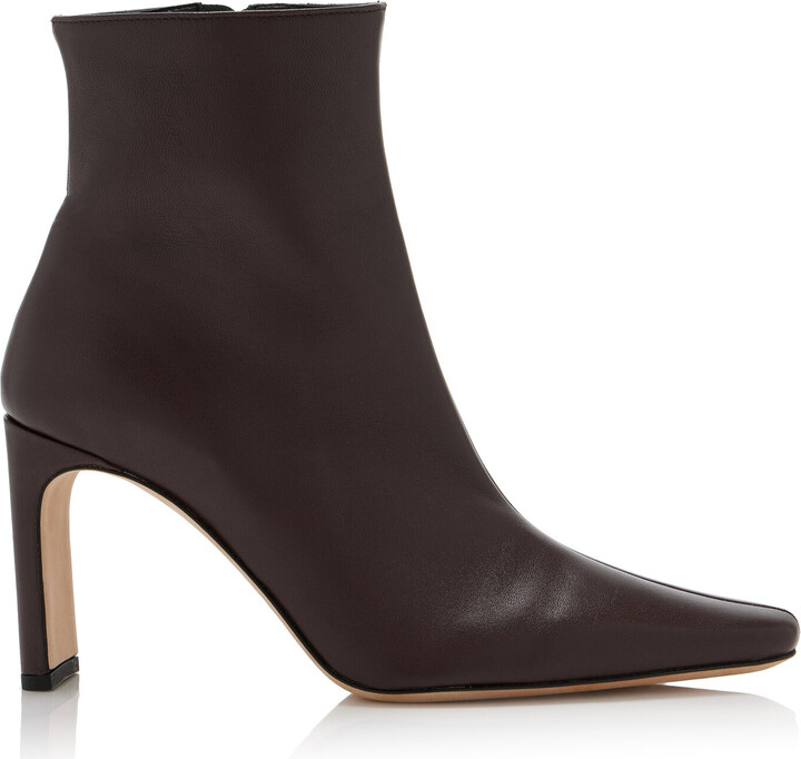 STAUD Wally Leather Ankle Boots