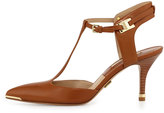 Thumbnail for your product : Michael Kors Silvia Pointed-Toe T-Strap Pump
