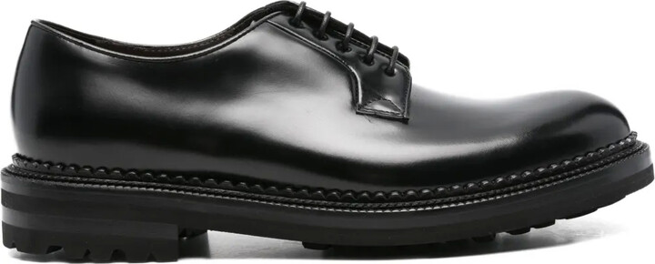 Cenere GB patent leather lace-up Derby shoes