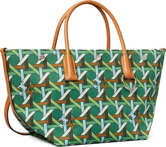Tory Burch Canvas Basket Weave Tote