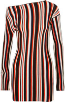 Thumbnail for your product : Jacquemus One-shoulder Striped Wool Mini Dress