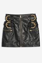 Thumbnail for your product : Topshop Leather Buckle Mini Skirt
