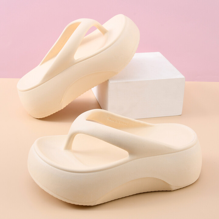 Summer Women & apos;s Platform Flip Flops Soft Sole EVA Slippers for Men Outdoor Casual Beach Shoes Home Non-slip Bathroom Slides Shoes