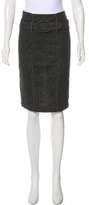 Thumbnail for your product : 7 For All Mankind Herringbone Print Knee-Length Skirt