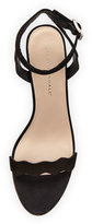 Thumbnail for your product : Loeffler Randall Reina Scalloped Nubuck Sandal, Black