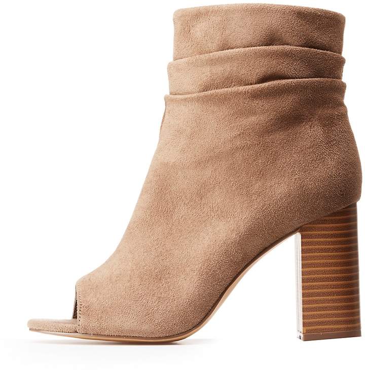 charlotte russe open toe booties