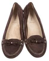 Thumbnail for your product : Miu Miu Bow-Accented Suede Flats