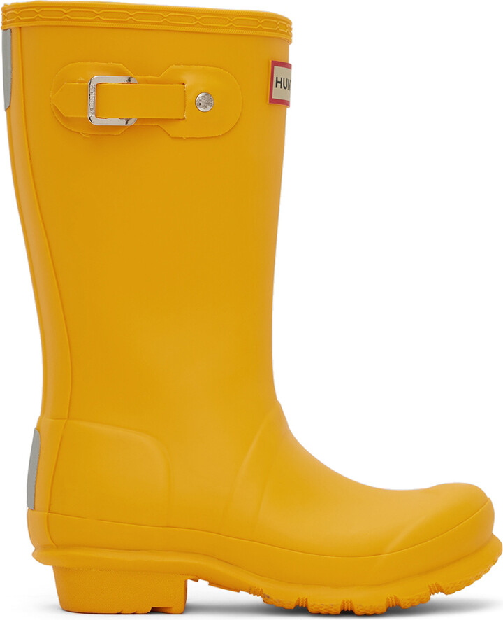Hunter Yellow Original Big Kids Rain Boots ShopStyle Girls' Shoes