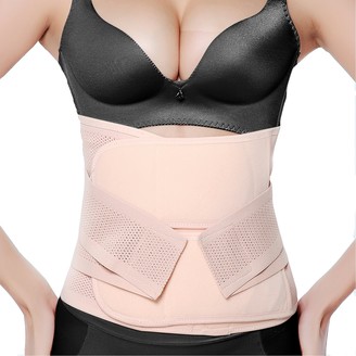 Tirain Postpartum Belly Wrap Belt Pregnancy Recovery Girdle Corset Waist Trainer Band (Large(fit Waistline 39"-43")