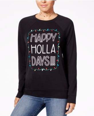Pretty Rebellious Juniors' Happy Holla Days Graphic Sweatshirt
