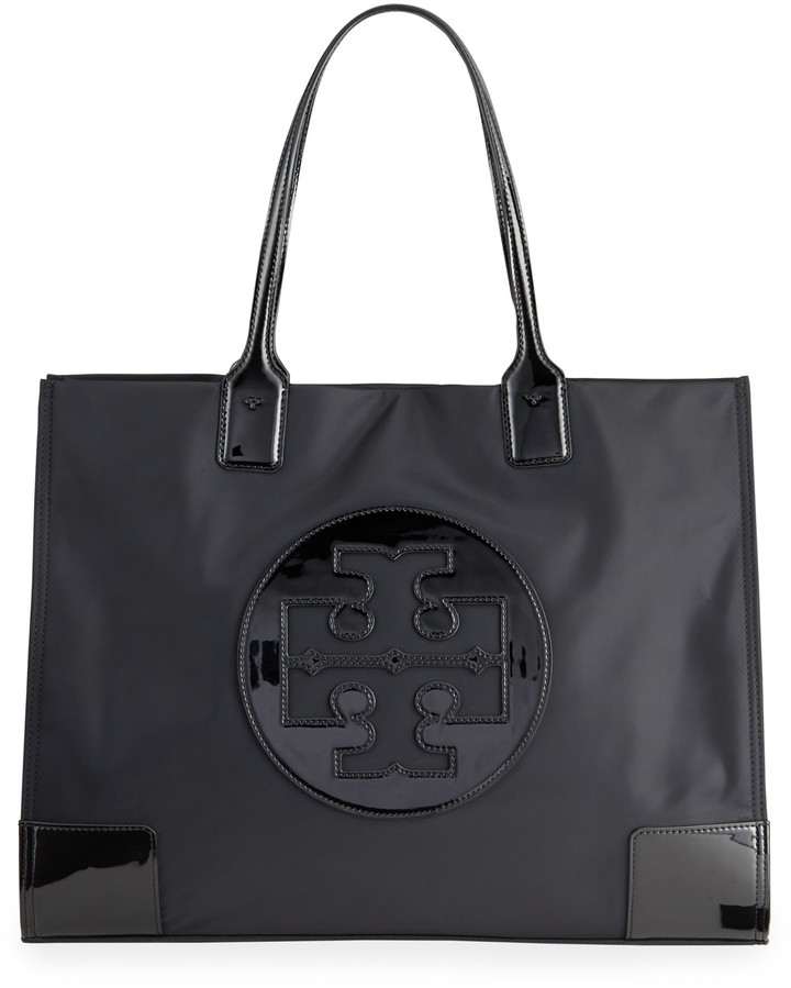 Tory Burch Ella Patent Quadrant Top Handle Tote Bag ShopStyle