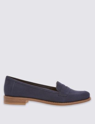 Marks and Spencer Flat Faux Suede Penny Loafer