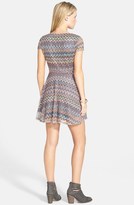 Thumbnail for your product : Mimichica Mimi Chica Print Lace Skater Dress (Juniors)