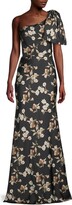 Thumbnail for your product : Sachin + Babi Aubrey Floral One-Shoulder Mermaid Gown