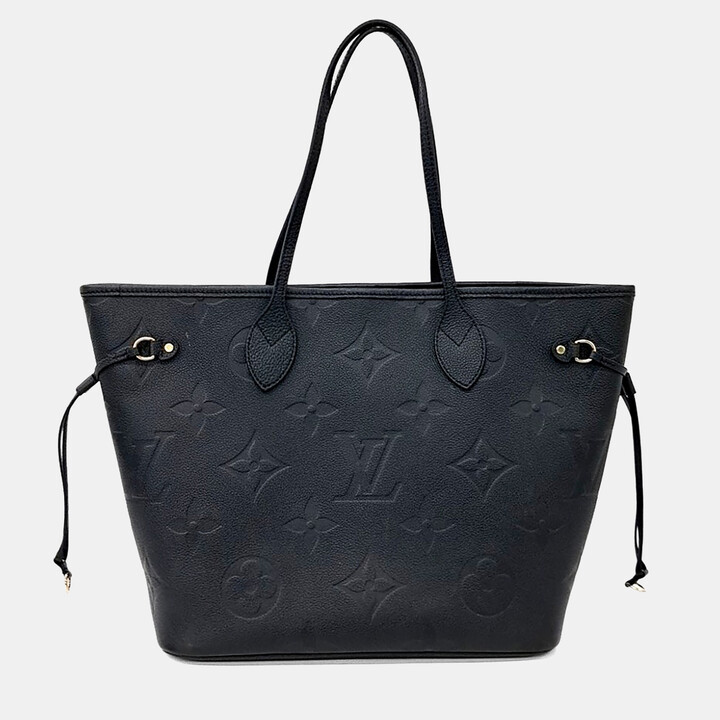 Louis Vuitton Black Leather Empreinte Neverfull MM