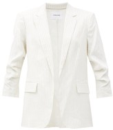 white linen denim jacket