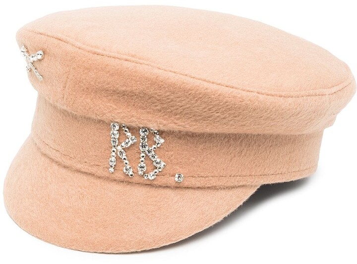 Ruslan Baginskiy Crystal-Embellished Logo Baker Boy Cap - ShopStyle Hats