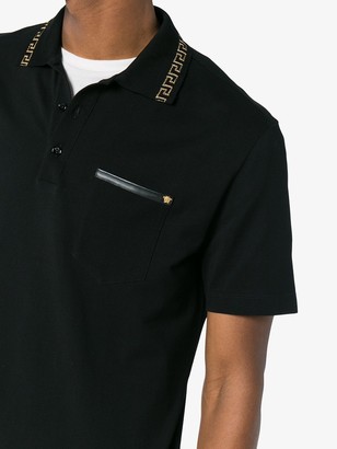 Versace Grecian Detail Polo Shirt