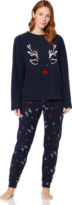 Iris & Lilly Women's Fleece Pyjama Set