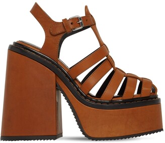 DSQUARED2 140mm Berlin Rock Leather Sandals