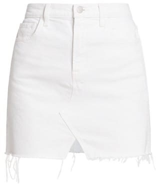 white denim mini skirt womens