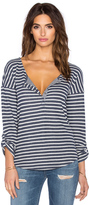Thumbnail for your product : Splendid Sierra Falls Stripe Button Front Tee