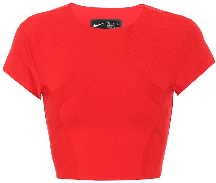 nike crop top red